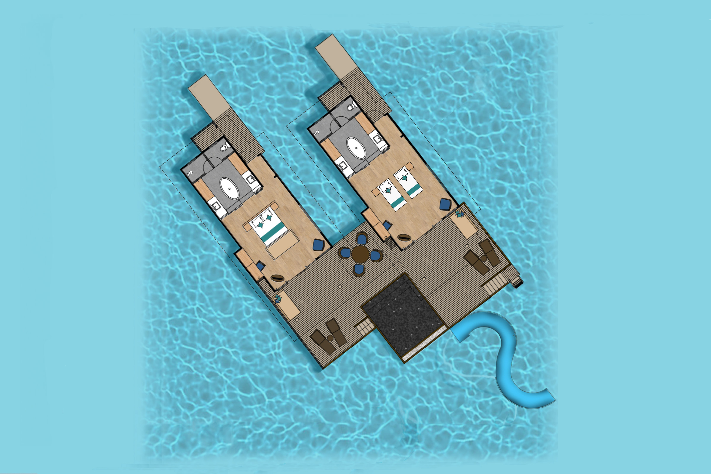 Two-Bedroom Lagoon Villa with Pool + Slide photo 4